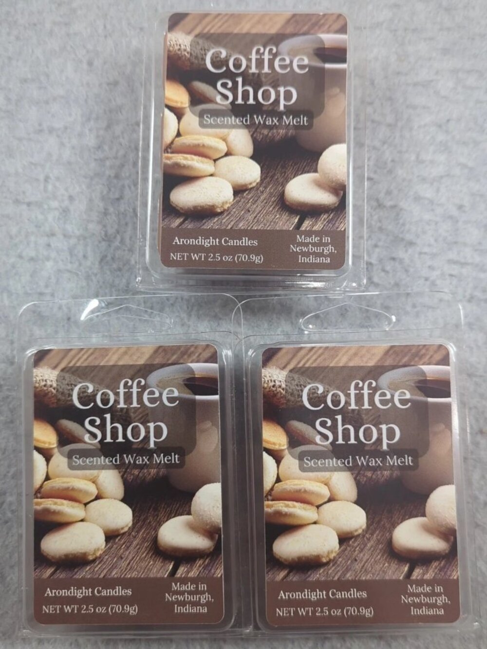 Lot of 3 Coffee Scented Wax Melts 100% Soy Wax Tarts Home Fragrance Coffee Shop